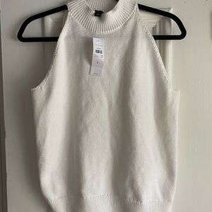 NWT Ann Taylor White Tank Knit Sleeveless top